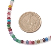 Dyed Natural Malaysia Jade Faceted Rondelle Beaded Necklaces NJEW-JN05766-3