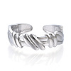 304 Stainless Steel Open Cuff Ring for Women RJEW-N040-44-2