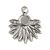 304 Stainless Steel Pendant Cabochon Settings STAS-G278-05P-2