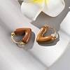 Brass Heart Hoop Earrings EJEW-R013-03G-2