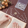 30Pcs Zinc Alloy Wavy Bookmarks FIND-UN0010-29-4