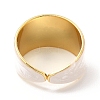 Enamel Plain Band Open Cuff Rings RJEW-E069-01G-07-3