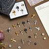 24Pcs 4 Colors Cross Alloy Lapel Pin Backs for Backpack Clothes JEWB-FH0002-99-4