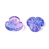 Baking Paint Transparent Glass Bead Caps DGLA-N014-09B-02-2
