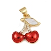 Brass Micro Pave Cubic Zirconia Pendants KK-D376-03G-1