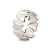 Heart 304 Stainless Steel Open Cuff Rings for Women RJEW-G338-19P-4