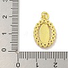 Virgin Mary Theme Rack Plating Brass Micro Pave Cubic Zirconia Pendants KK-C074-70G-03-3