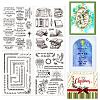 Globleland 4 Sheets 4 Styles PVC Plastic Clear Stamps DIY-GL0004-49D-1