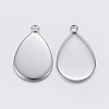 Tarnish Resistant 304 Stainless Steel Pendant Cabochon Settings X-STAS-P198-14B-1
