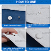 36Pcs 3 Colors Flat Round Cloth Cap Nail Buttons BUTT-CY0001-34-6