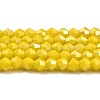 Opaque Solid Color Electroplate Glass Beads Strands EGLA-A039-P4mm-B05-1