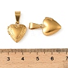 Sculptured 316 Stainless Steel Locket Pendants STAS-K192-15G-3