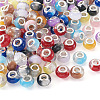 100Pcs 10 Colors Transparent Resin Rondelle European Beads RESI-TA0005-17-3
