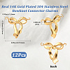 12Pcs 304 Stainless Steel Bowknot Connector Charms STAS-BBC0006-98-2