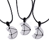 Adjustable Natural Quartz Crystal Moon Pendant Necklace NJEW-B086-02C-1