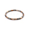 Bohemian Natural Picture Jasper & Golden Synthetic Non-magnetic Hematite Beaded Stretch Bracelets for Women Men LS-NY1304-6-1
