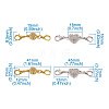 Alloy Rhinestone Magnetic Clasps ALRI-TA0001-02-24