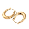 Ion Plating(IP) 304 Stainless Steel Chunky Oval Hoop Earrings for Women EJEW-F283-08G-1-2