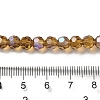 Electroplate Transparent Glass Beads Strands EGLA-A035-T6mm-L04-4