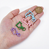 32Pcs 4 Styles Zinc Alloy Enamel Swivel Clasps FIND-HS0002-01-3