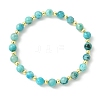 Natural Gemstone Hemimorphite & Non-magnetic Synthetic Hematite Beads Stretch Bracelets for Women Men BJEW-JB13679-3