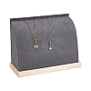 PU Imitation Leather Necklace Stands NDIS-WH0006-19B-1