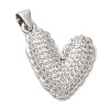 Mother's Day Brass Micro Pave Clear Cubic Zirconia Pendants FIND-Z041-20C-1