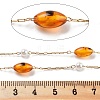 Handmade Amber & CCB Plastic Beaded Chains CHS-P019-12G-2