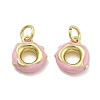 Brass Enamel Charms KK-U060-32G-1