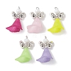 10Pcs Acrylic Glass Beads Pendants PALLOY-TA00132-S-1