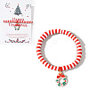 Elegant Christmas Handmade Polymer Clay Heishi Beaded Stretch Bracelets MV9996-43-1