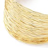 Rack Plating Brass Multi Line Cuff Bangle for Women BJEW-B070-04G-2