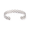 Non-Tarnish 304 Stainless Steel Cuff Bangles BJEW-M234-01P-3