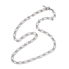 5MM 304 Stainless Steel Figaro Chain Necklaces for Women NJEW-JN05629-5
