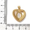 Brass Micro Pave Clear Cubic Zirconia Pendants KK-K345-08G-3