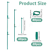 80Pcs Plastic Gardening Support Single Pole Buckle AJEW-DC0004-25-2