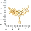 Brass Pave Clear Cubic Zirconia Pendants CU-CBA2C2D-04G-06-3
