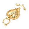 Brass Micro Pave Clear Cubic Zirconia Toggle Clasps KK-N254-80G-3