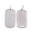 Brass Micro Pave Cubic Zirconia Pendants ZIRC-L070-42P-2
