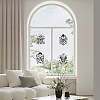 4Pcs 4 Patterns PVC Colored Laser Stained Window Film Adhesive Static Stickers STIC-WH0008-010-3