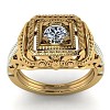 Square Alloy with Crystal Rhinestone Finger Rings FS-WG4A2D8-27-1