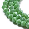 Opaque Solid Color Electroplate Glass Beads Strands EGLA-XCP0001-12B-4