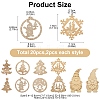 20Pcs 10 Styles Christmas Theme Undyed Wood Big Pendants WOOD-YW0001-25-2