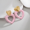 Valentine's Day 304 Stainless Steel Dangle Stud Earrings EJEW-T054-10G-1