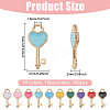 100Pcs 10 Colors Alloy Enamel Pendants ENAM-CA0001-94-2