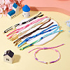 14Pcs 7 Colors Segment Dyed Nylon Braided Cord Bracelet Makings AJEW-TAC00014-6