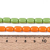 Opaque Solid Color Glass Beads Strands GLAA-N058-6x9mm-B01-5