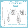 6Pcs Crystal Cage Holder Necklace NJEW-AB00035-2
