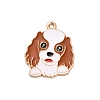 Animal Puppy Alloy Enamel Pendants FIND-V001-03G-04-1