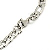 Trendy Women's 304 Stainless Steel Figaro Chain Bracelets STAS-A028-B017P-2